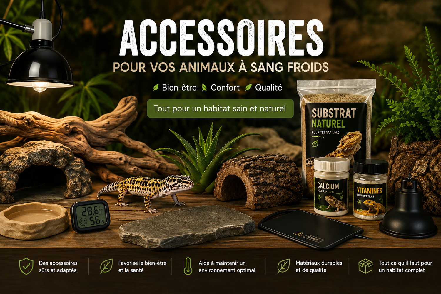 Accessoires pour vos animaux à sang froid